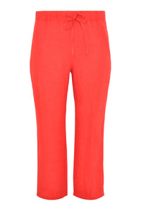 Trousers long LINEN - red - #4