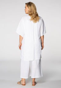 Blouse embroidered LINEN - white - #3
