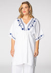 Blouse embroidered LINEN - white - #2