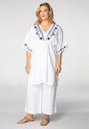 Blouse embroidered LINEN - white - #1
