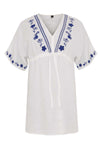 Blouse embroidered LINEN - white - #4