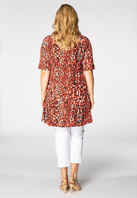 Tunic wide bottom RED LEO - red - #3