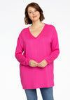 Pullover V basic - pink - #1