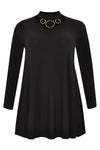 Tunic DOLCE wide bottom rings - black - #4