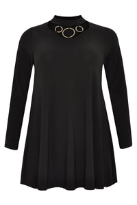 Tunic DOLCE wide bottom rings - black - #4