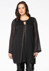 Blouse gold studs VOILE - black - #2