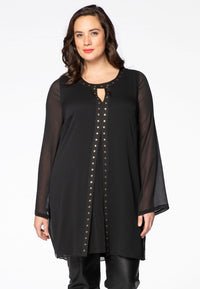 Blouse gold studs VOILE - black - #2