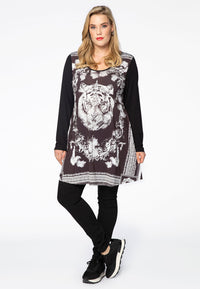 Tunic tiger wide bottom - black - #2