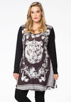 Tunic tiger wide bottom - black - #1