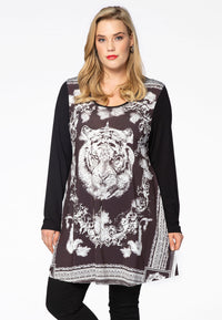 Tunic tiger wide bottom - black - #1