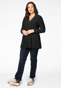 Tunic DOLCE flare v-neck - black - #1
