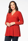 Tunic DOLCE flare v-neck - orange - #2