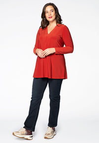 Tunic DOLCE flare v-neck - orange - #1