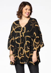 Tunic PARIS frill sleeve - black - #1