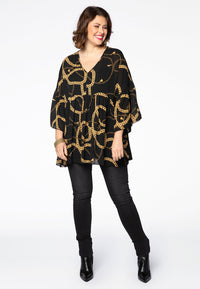 Tunic PARIS frill sleeve - black - #2