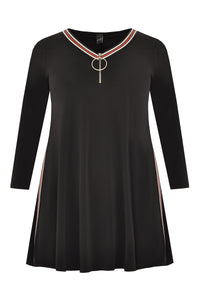 Tunic DOLCE wide bottom zip - black - #4