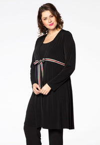 Cardigan en DOLCE à bande et rayuresCardigan DOLCE stripe tape - black - #2