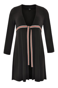 Cardigan en DOLCE à bande et rayuresCardigan DOLCE stripe tape - black - #4