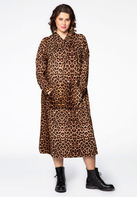 Dress hooded LEOPARD - brown - #1