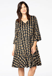 Dress ruffled BLACK CAMEL - black - #2