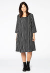 Dress wide bottom WAVE - black