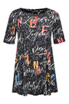 Tunic wide bottom LETTERS - black - #4