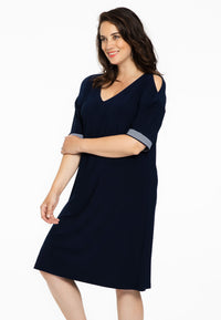 Dress cold shoulder DOLCE - blue - #2