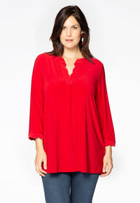Tunic wavy placket DOLCE - red - #2