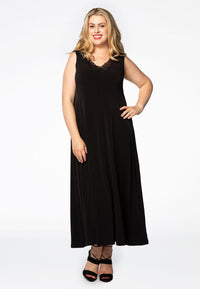 Dress lace v-neck DOLCE - black - #1