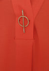 Dress metal pin - red - #5