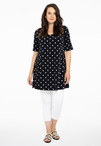 Tunic wide bottom DOTS - black - #2