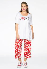 Tunic flare love COTTON - white - #1