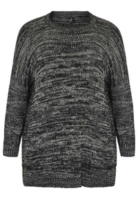 Pullover mouliné - black - #1