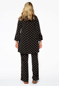 Tunic wide bottom DOTS - black - #3