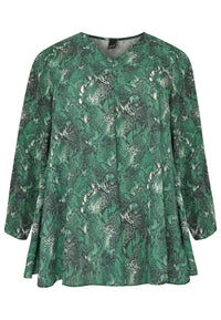 Blouse manches froncées SNAKEBlouse wide SNAKE - green - #4