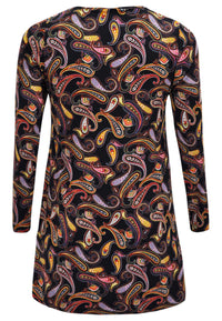 Tunic wide bottom PAISLEY - black - #4