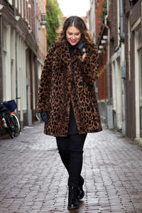 Manteau en fausse fourrure BROWN LEOPARDCoat fake fur BROWN LEOPARD - brown - #5