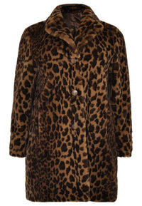Manteau en fausse fourrure BROWN LEOPARDCoat fake fur BROWN LEOPARD - brown - #4