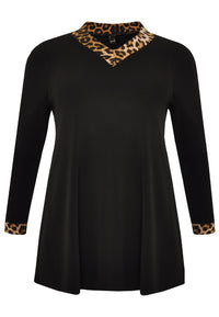 Tunic flare leopard/uni DOLCE - black - #4