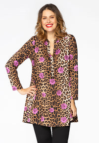 Tunic wide bottom LEO ROSE - brown - #2
