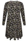 Dress frilled bottom DAISY - black - #4