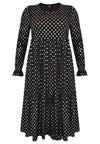 Dress ruffled SPOTS - black - #4
