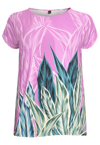 Shirt cap sleeves AMAZONIA - pink - #2