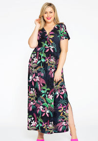 Maxi-dress TROPIC DOTS - blue - #2
