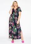 Maxi-dress TROPIC DOTS - blue - #1