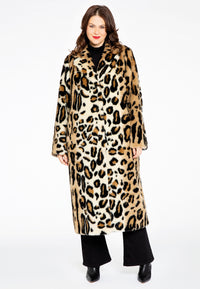 Manteau fausse fourrure LEOPARDCoat faux fur LEOPARD - brown - #1