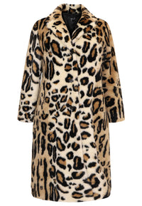 Manteau fausse fourrure LEOPARDCoat faux fur LEOPARD - brown - #4