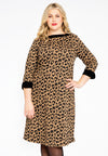 Dress jacquard LEOPARD - brown - #2
