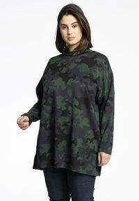 Pullover high neck CAMOUFLAGE - green - #2
