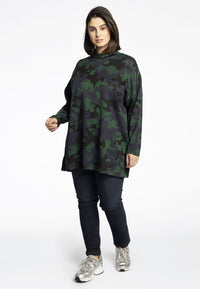 Pullover high neck CAMOUFLAGE - green - #1